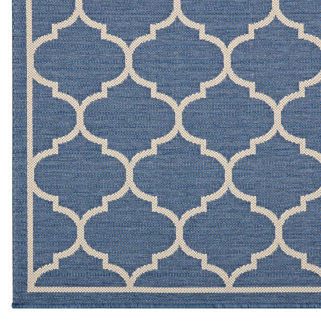 Avena Moroccan Quatrefoil Trellis Indoor and Outdoor 8x10 Area Rug by Modway