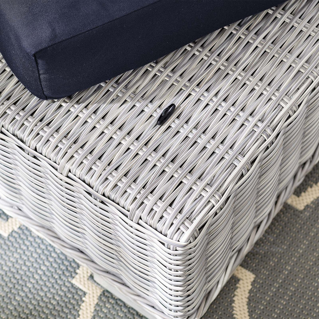 Conway Sunbrella¨ Outdoor Patio Wicker Rattan Ottoman by Modway