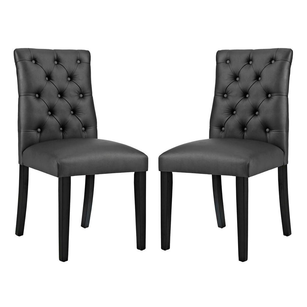 Duchess Vinyl Dining Chair Set of 2 by Modway