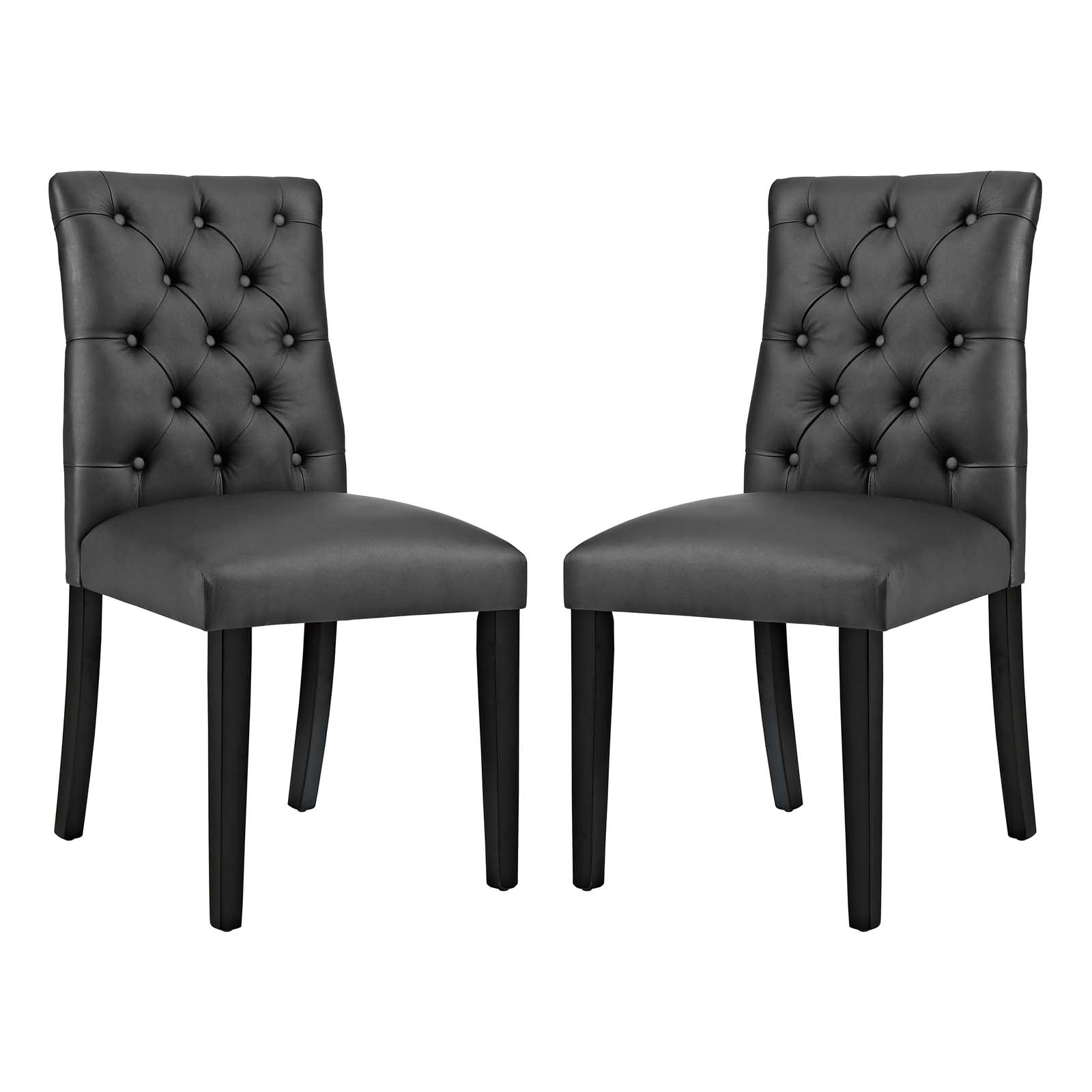 Duchess Vinyl Dining Chair Set of 2 by Modway