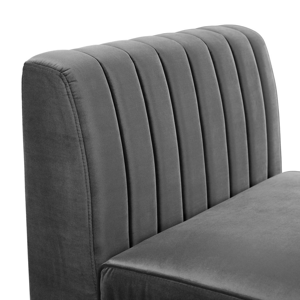 Triumph Channel Tufted Performance Velvet Armless Chair by Modway