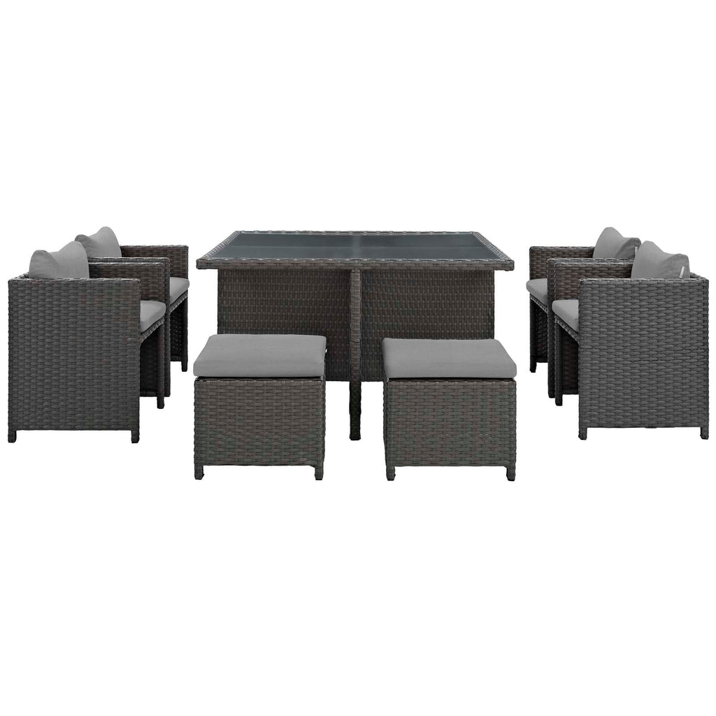 Sojourn 9 Piece Outdoor Patio Sunbrella¨ Dining Set by Modway