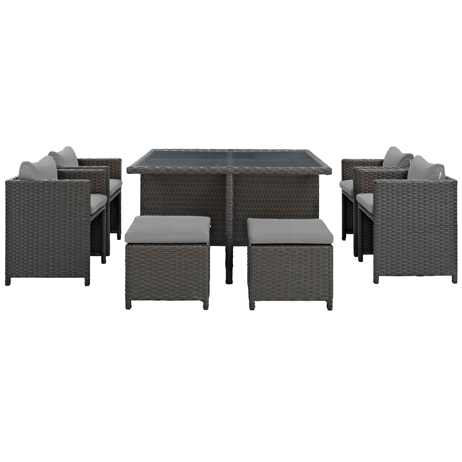 Sojourn 9 Piece Outdoor Patio Sunbrella¨ Dining Set by Modway