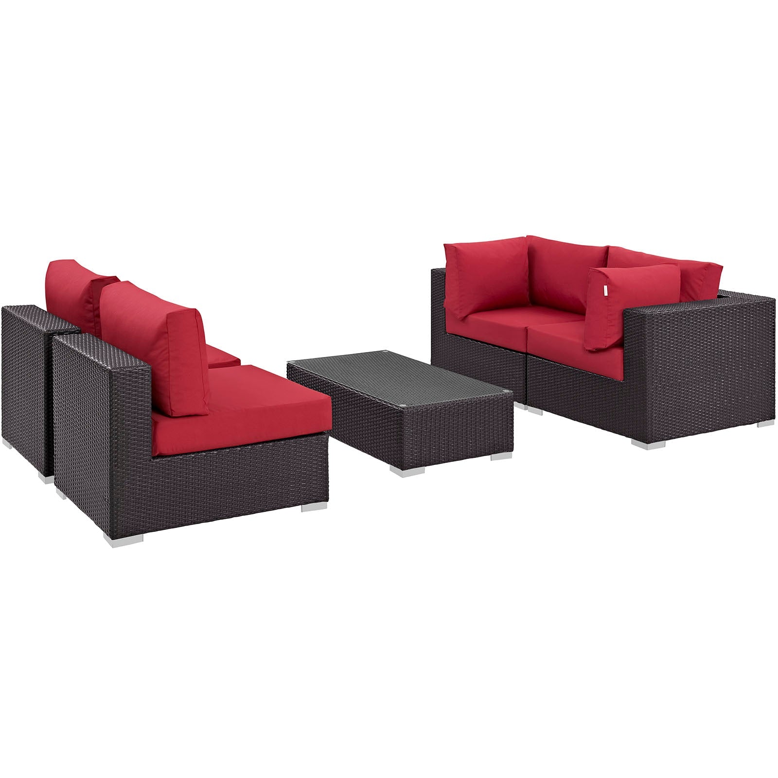 Convene 5 Piece Outdoor Patio Sectional Set by Modway