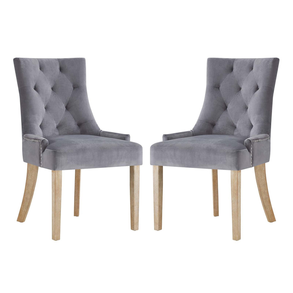 Pose Performance Velvet Dining Chair Set of 2 by Modway