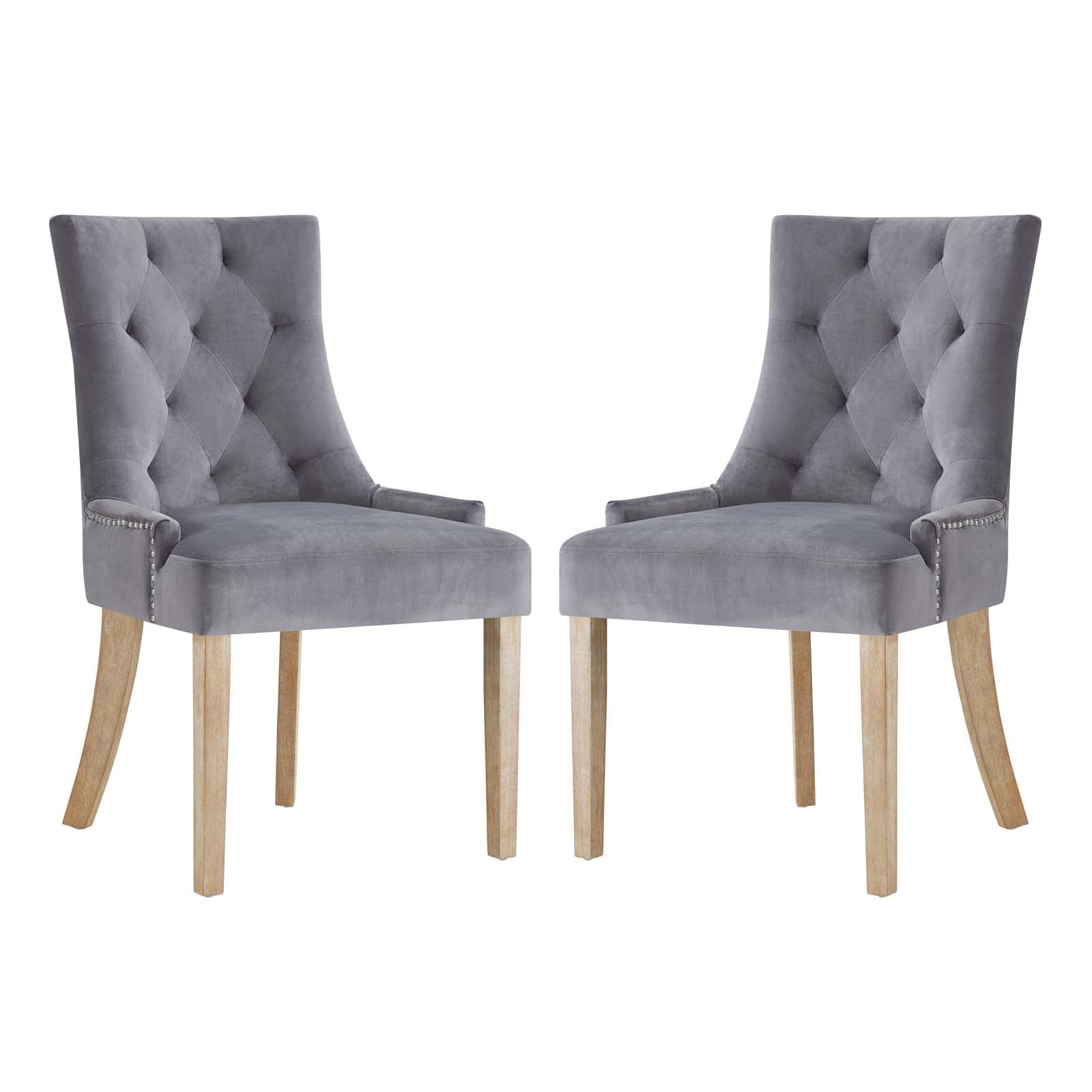 Pose Performance Velvet Dining Chair Set of 2 by Modway