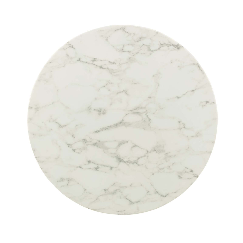 Lippa 36" Round Faux Marble Dining Table by Modway