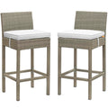 Conduit Outdoor Patio Wicker Rattan Bar Stool Set of 2 by Modway