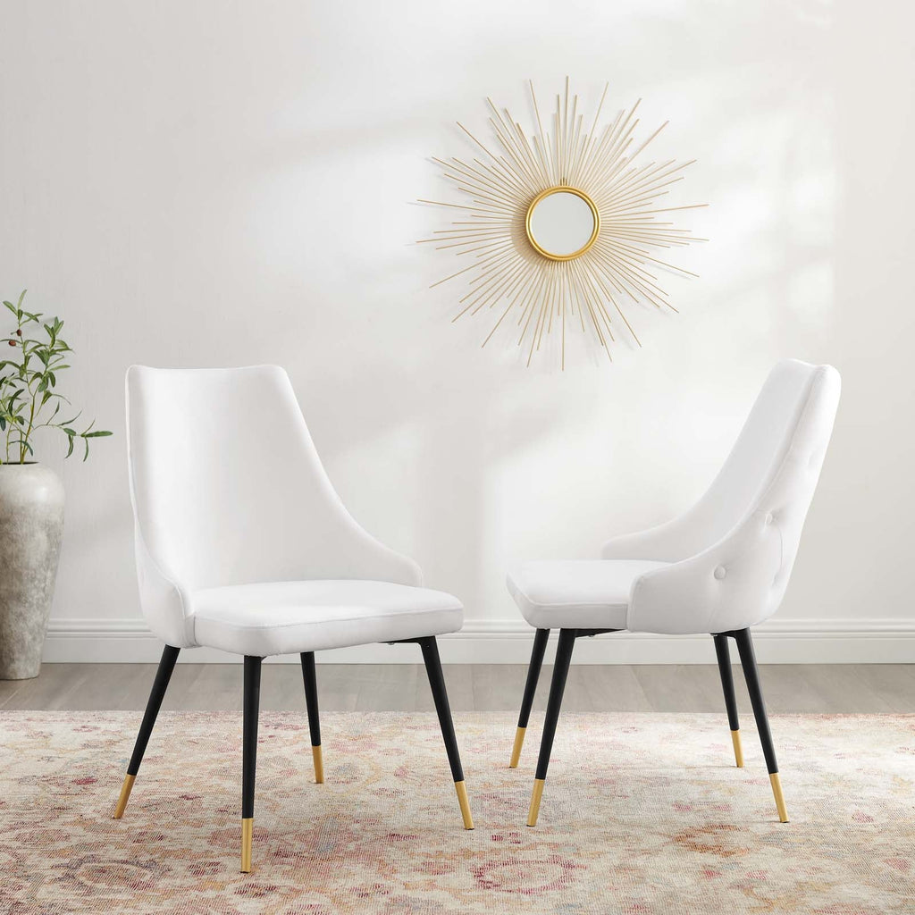 Adorn Performance Velvet Dining Side Chair Set of 2 by Modway