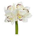 9" Cymbidium Orchid Artificial Flower Bundle (Set Of 6) 2250-S6-CR