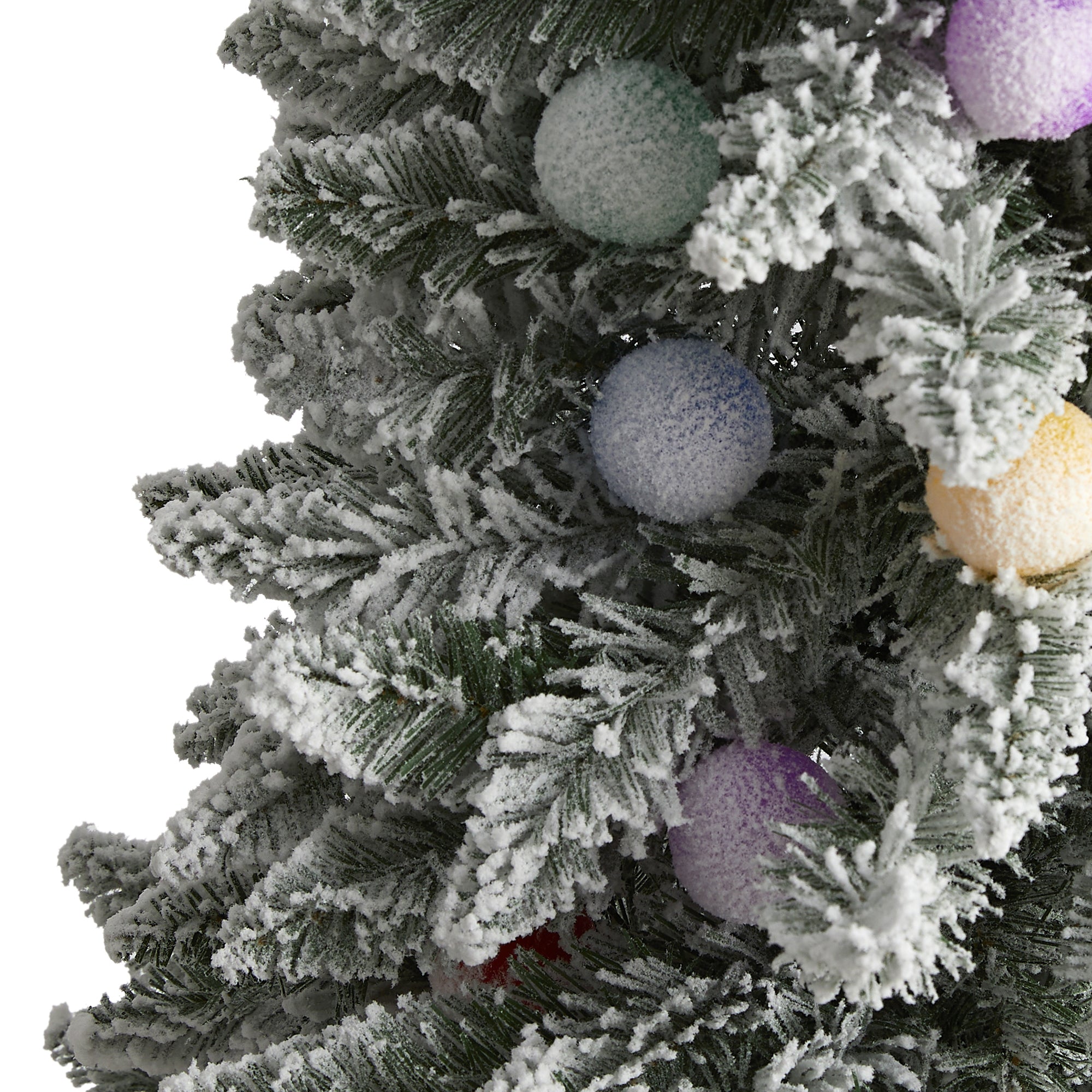 5' Flocked British Columbia Mountain Fir Artificial Christmas Tree