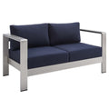 Shore Sunbrella¨ Fabric Aluminum Outdoor Patio Loveseat by Modway