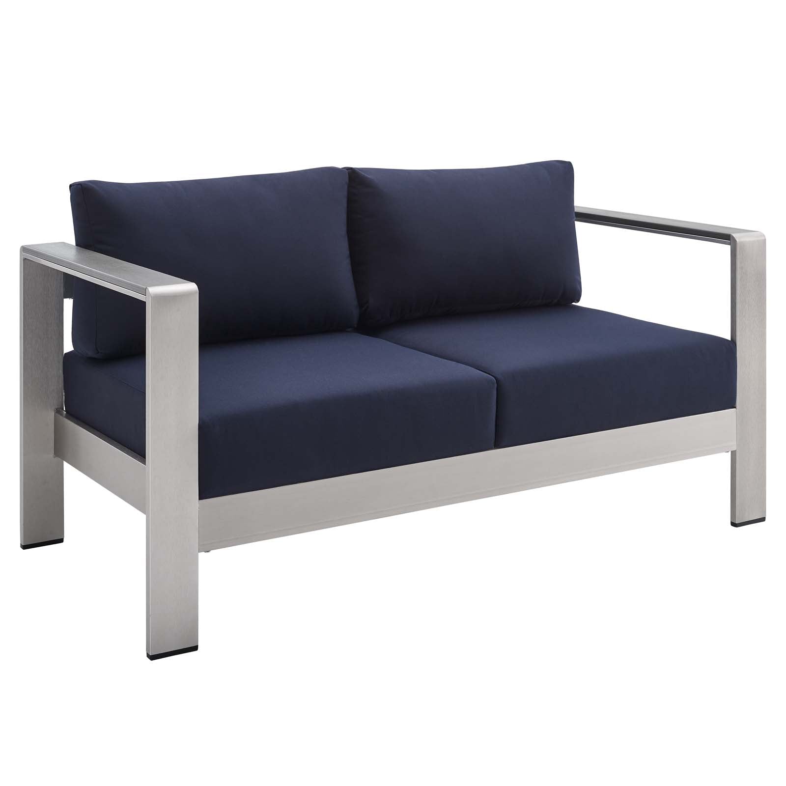 Shore Sunbrella¨ Fabric Aluminum Outdoor Patio Loveseat by Modway