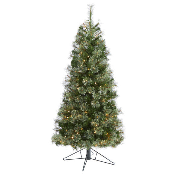 5' Cashmere Slim Artificial Christmas Tree with 250 Warm White Lights