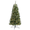5' Cashmere Slim Artificial Christmas Tree with 250 Warm White Lights