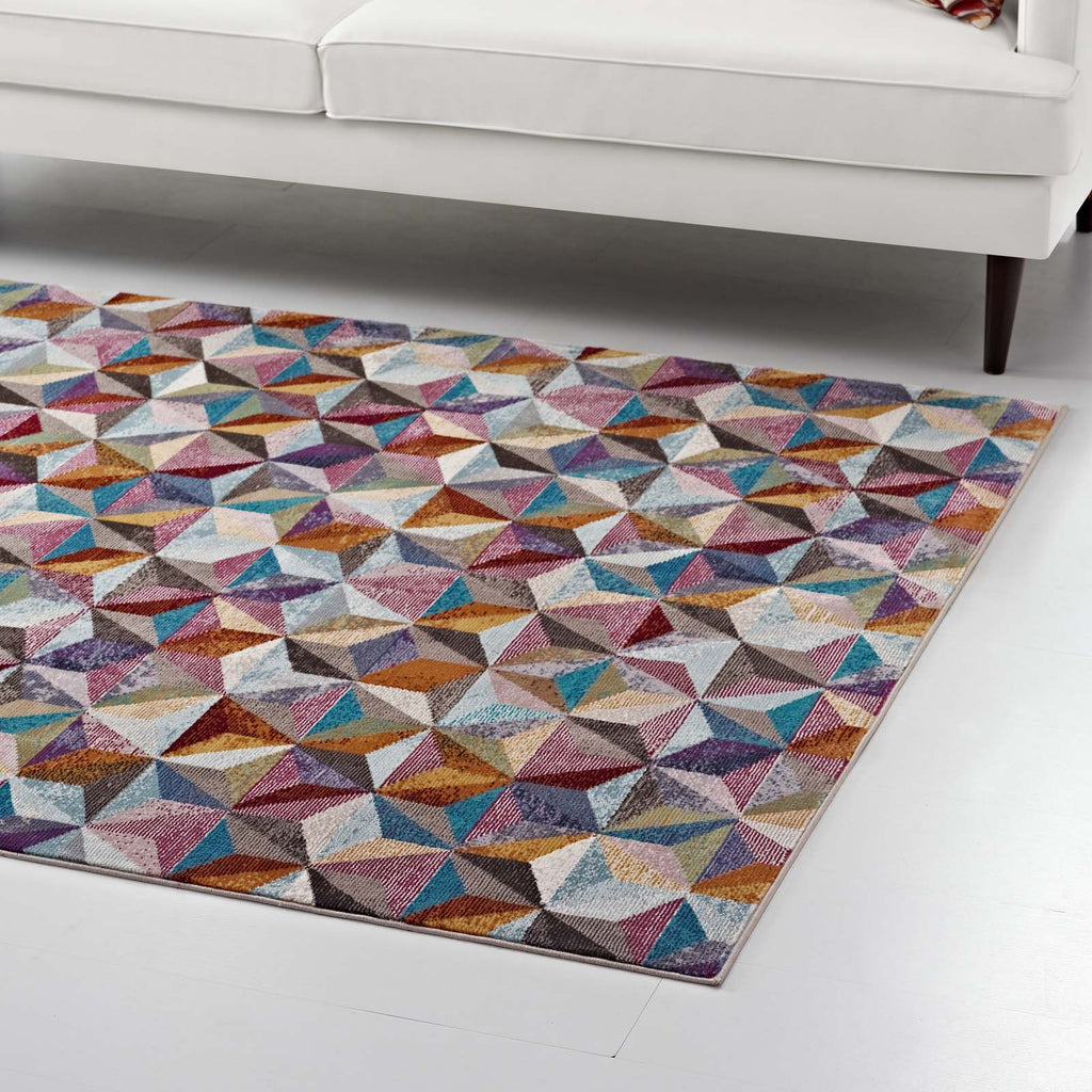 Arisa Geometric Hexagon Mosaic 5x8 Area Rug by Modway