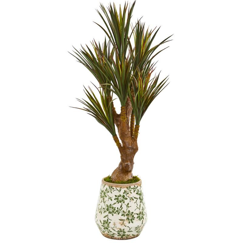 49" Yucca Artificial Tree In Planter Uv Resistant (Indoor/Outdoor)