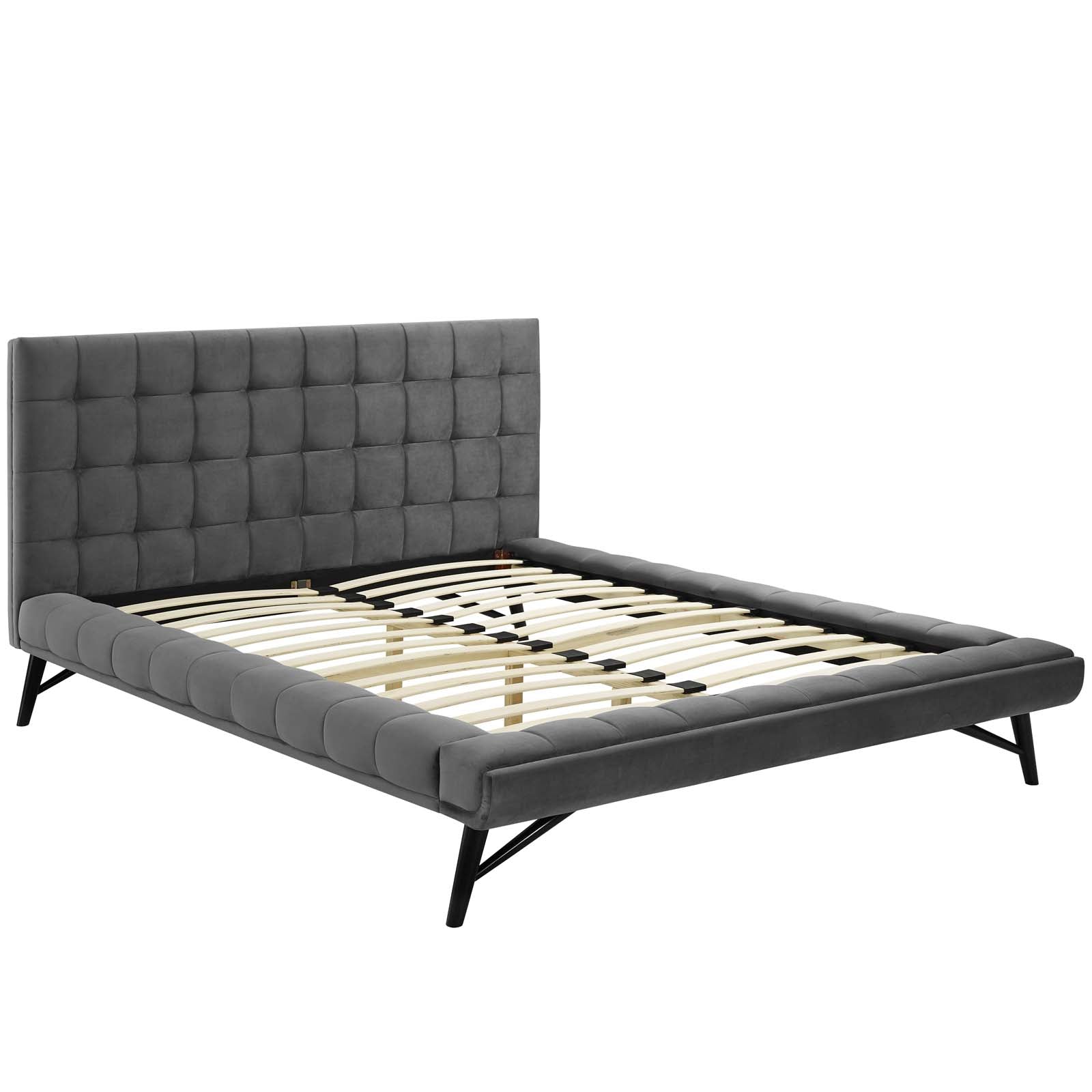 Julia Biscuit Tufted Performance Velvet Queen Platform Bed by Modway