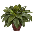Birdsnest Fern w/Decorative Vase Silk Plant