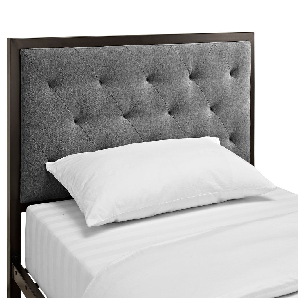 Mia Fabric Twin Bed by Modway