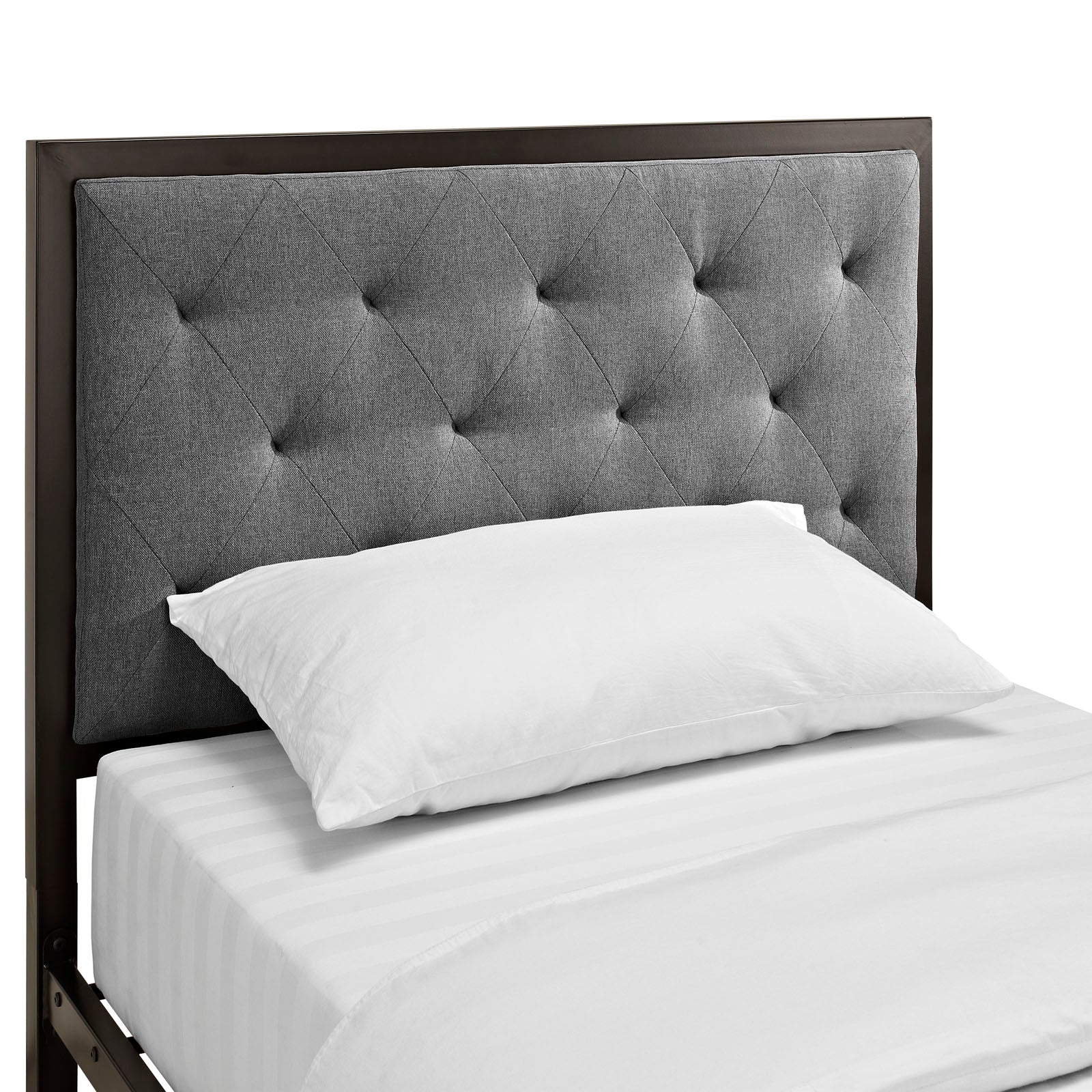 Mia Fabric Twin Bed by Modway