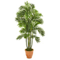 68"  Areca Palm Artificial Tree in Orange Planter