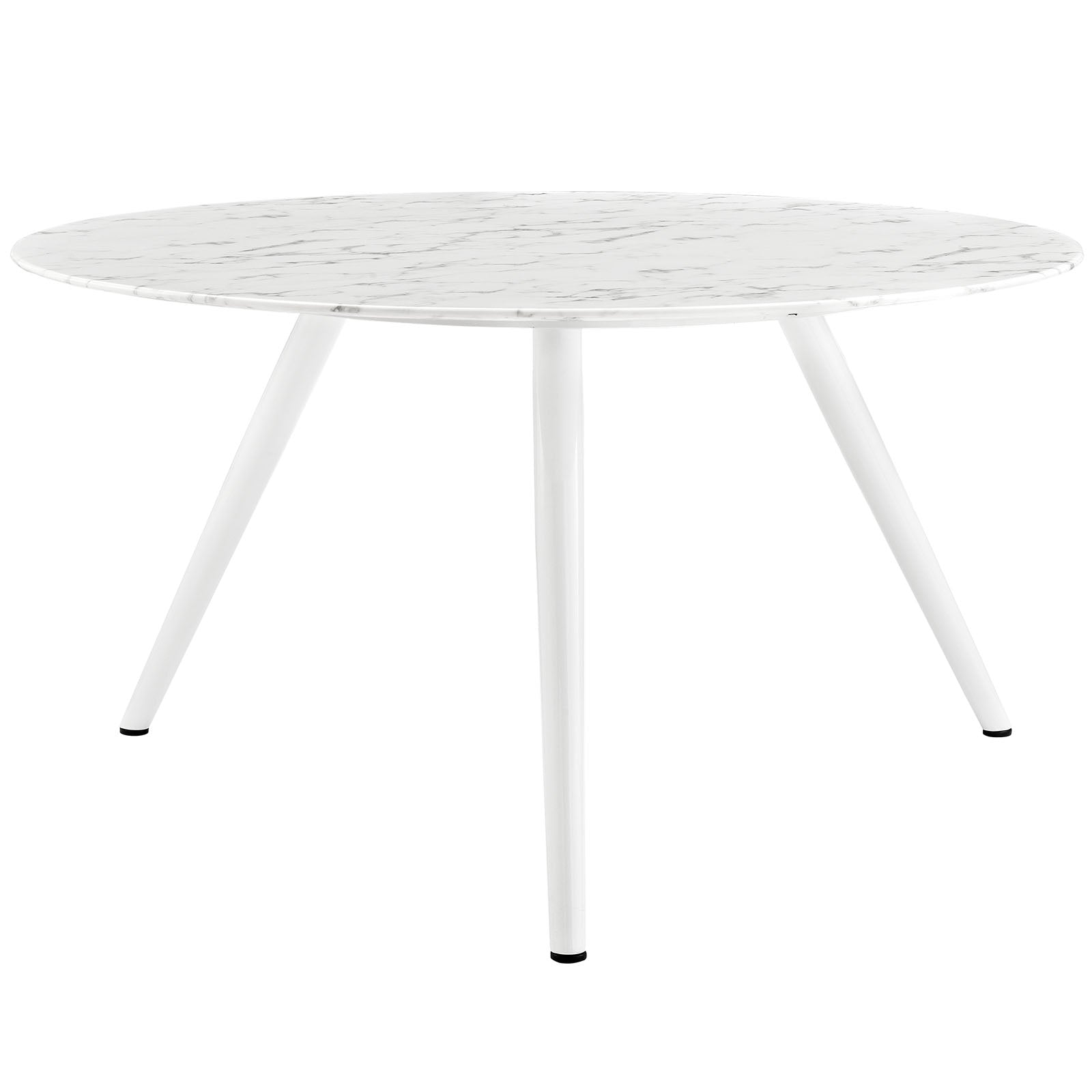 Lippa 54" Round Faux Marble Dining Table with Tripod Base by Modway