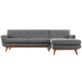 Engage Right-Facing Upholstered Fabric Sectional Sofa by Modway