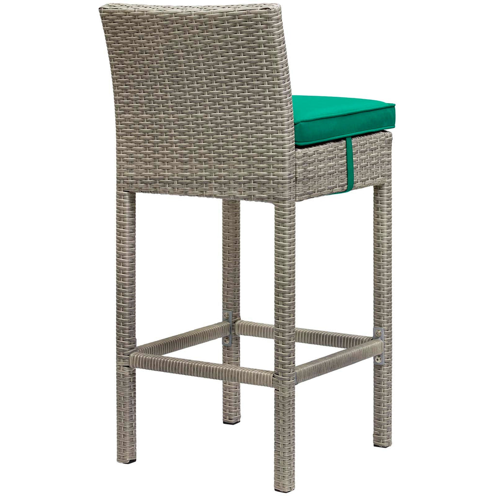 Conduit Outdoor Patio Wicker Rattan Bar Stool Set of 4 by Modway