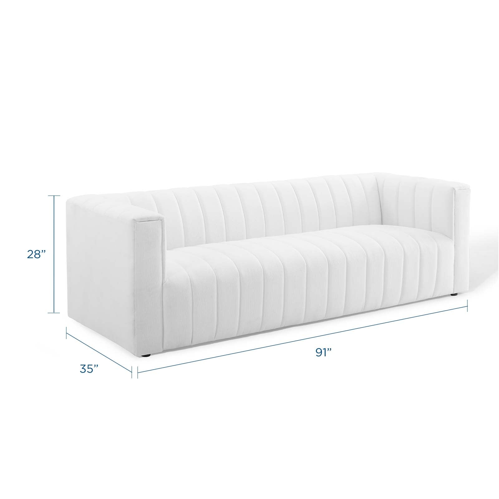 Reflection Channel Tufted Upholstered Fabric Sofa by Modway