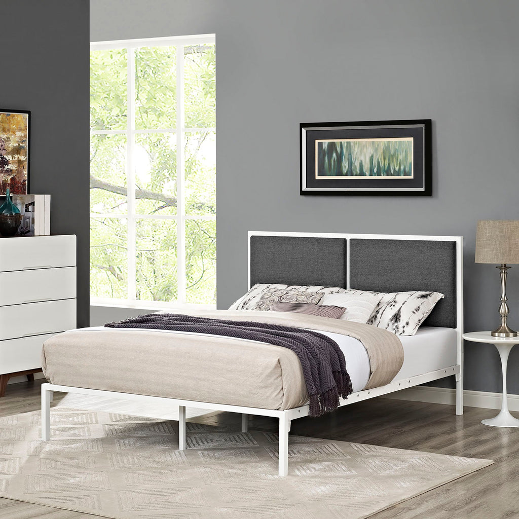 Della Fabric King Bed by Modway