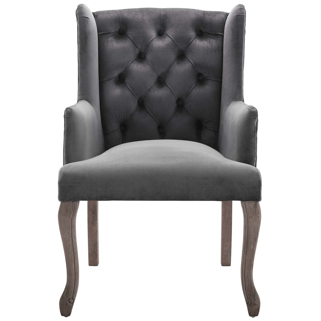 Realm Performance Velvet Armchair Set of 2 by Modway