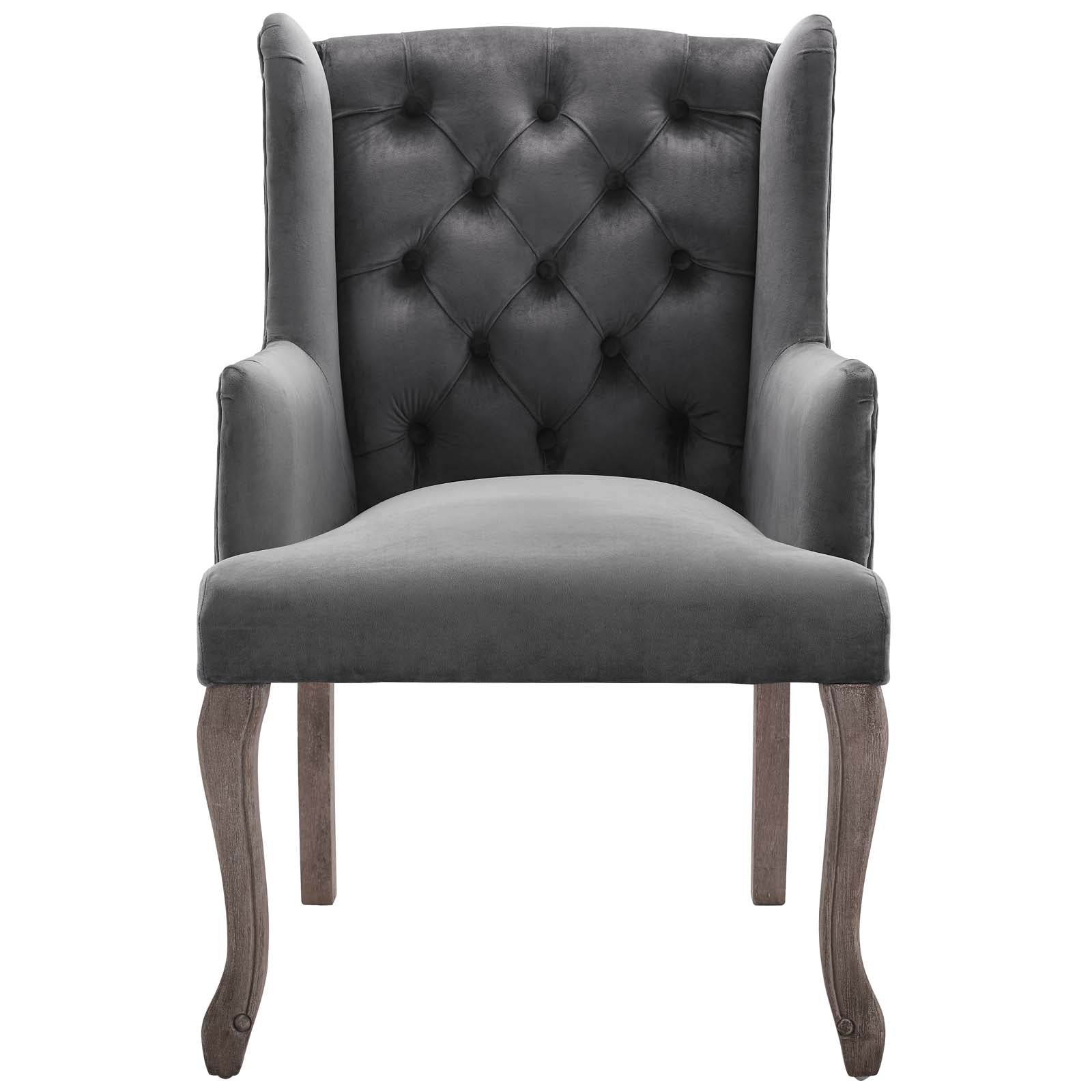Realm Performance Velvet Armchair Set of 2 by Modway