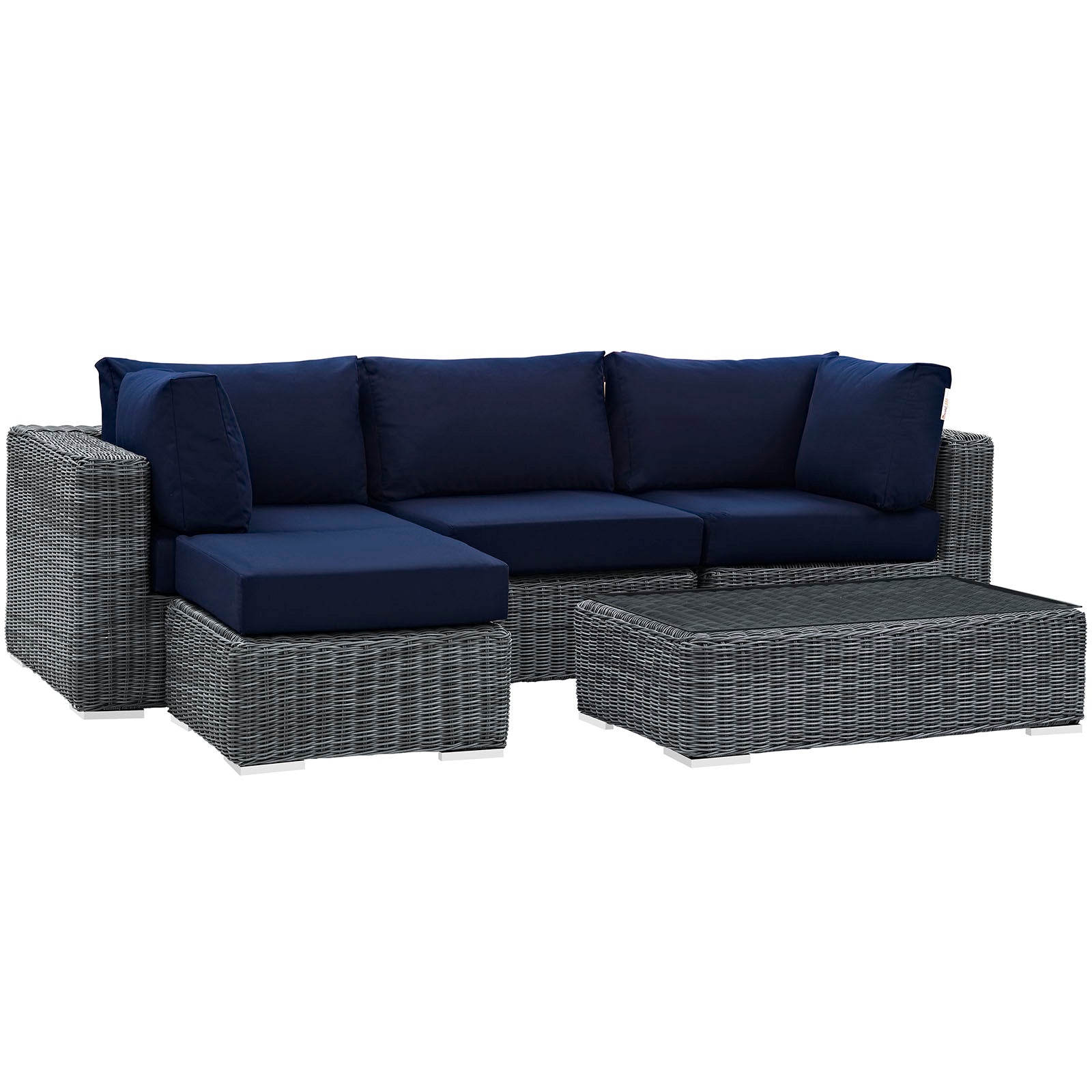 Summon 5 Piece Outdoor Patio Sunbrella¨ Sectional Set by Modway