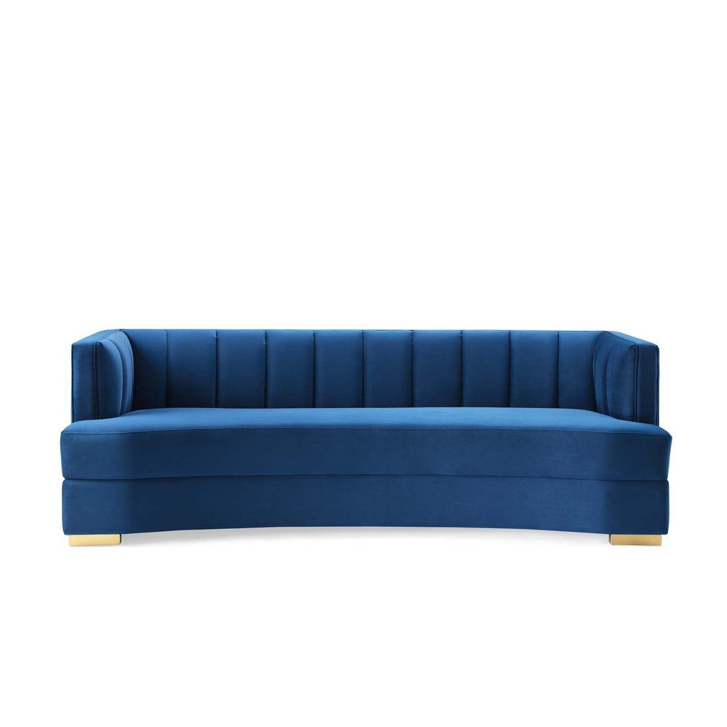 Encompass Channel Tufted Performance Velvet Curved Sofa by Modway