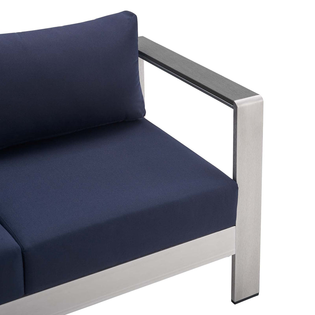 Shore Sunbrella¨ Fabric Aluminum Outdoor Patio Loveseat by Modway