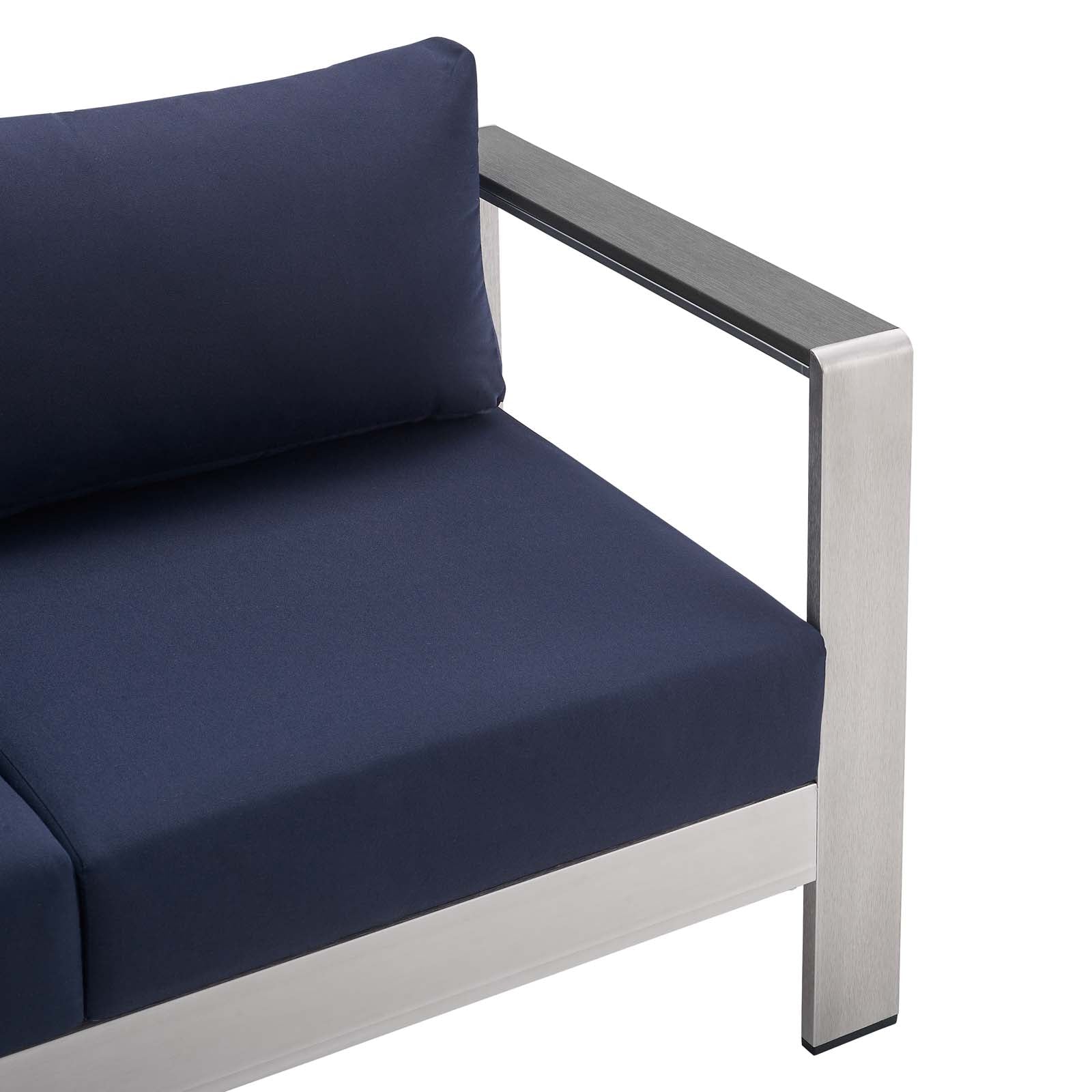 Shore Sunbrella¨ Fabric Aluminum Outdoor Patio Loveseat by Modway