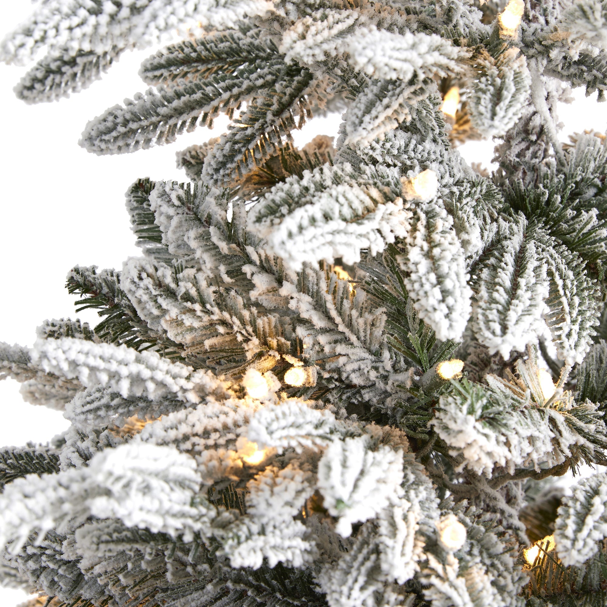 6.5' Flocked Manchester Spruce Artificial Christmas Tree with 300 Lights