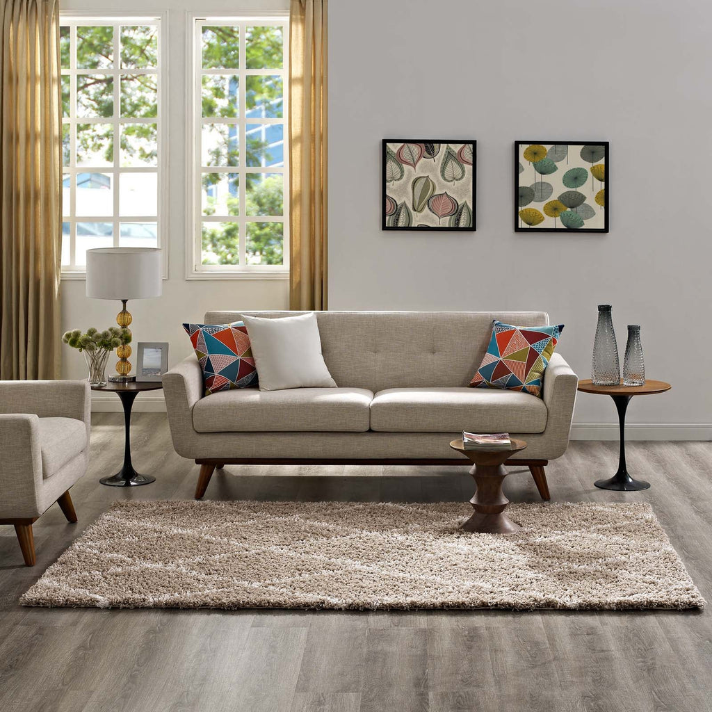 Toryn Diamond Lattice 5x8 Shag Area Rug by Modway