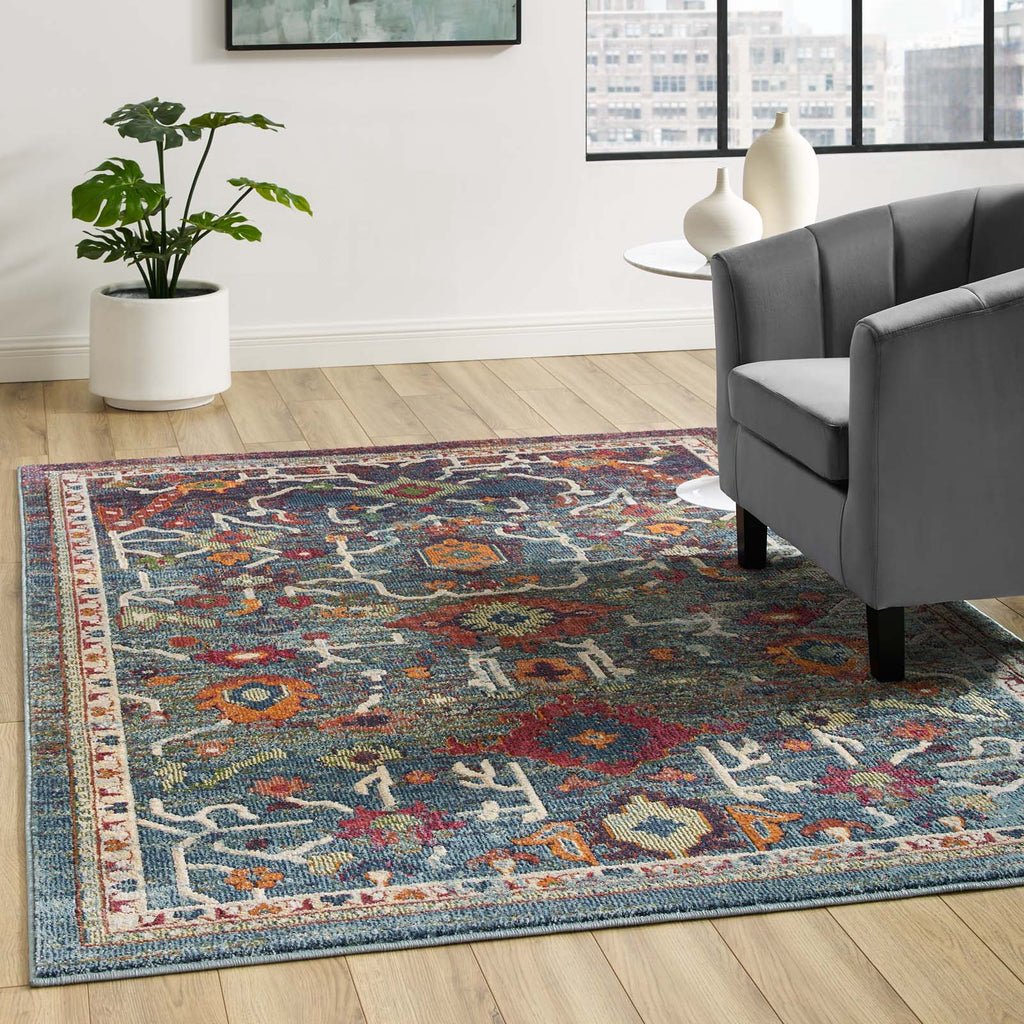 Tribute Every Distressed Vintage Floral 5x8 Area Rug by Modway