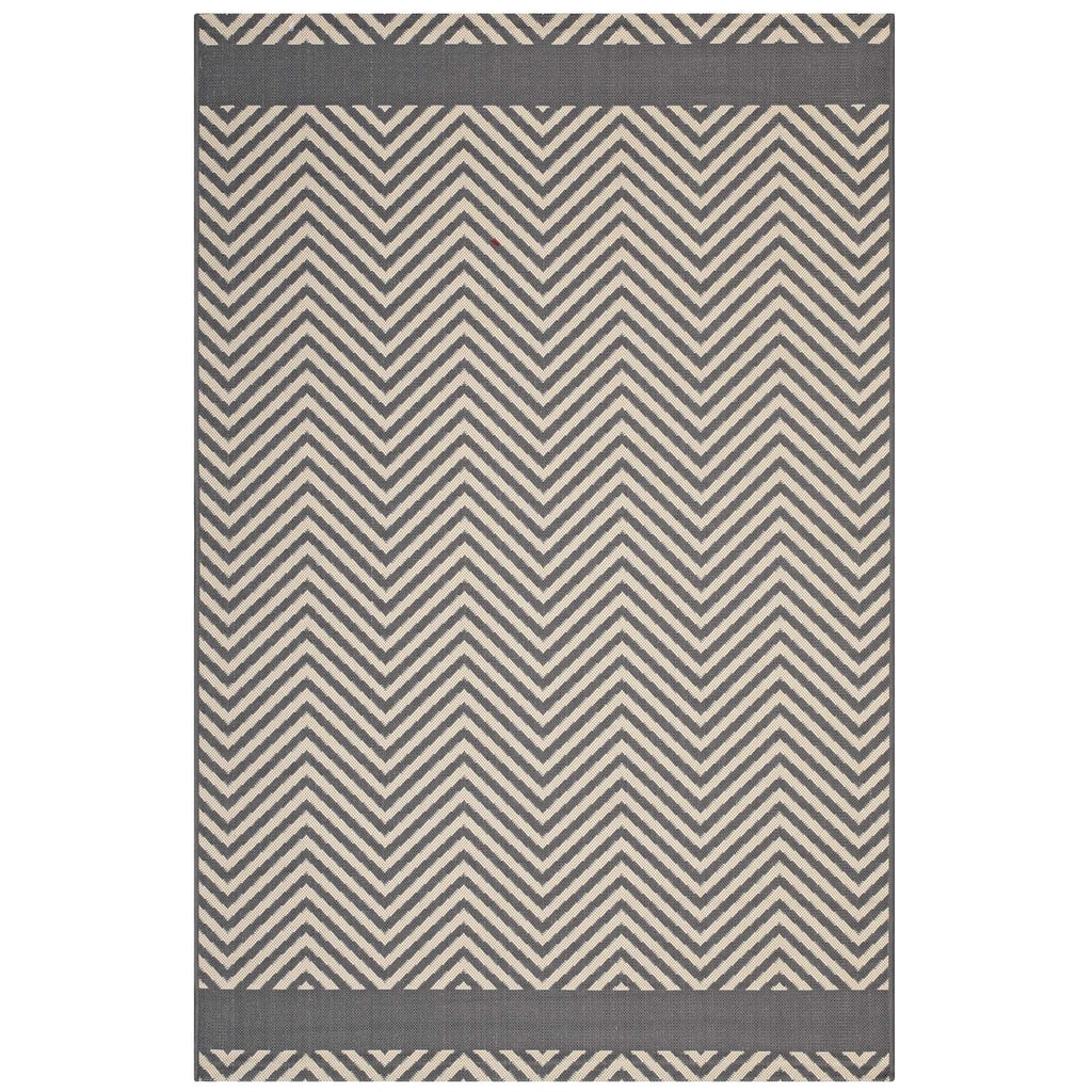 Optica Chevron With End Borders Indoor and Outdoor 5x8 Area Rug by Modway