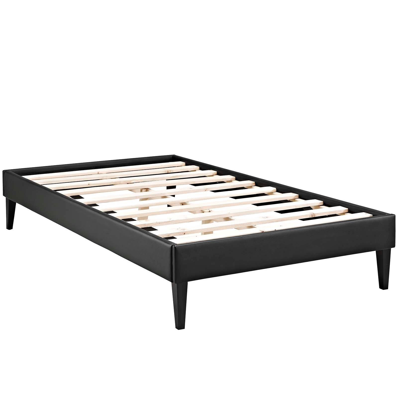 Tessie Vinyl Twin Bed Frame with Squared Tapered Legs by Modway