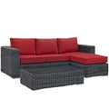 Summon 3 Piece Outdoor Patio Sunbrella¨ Sectional Set by Modway