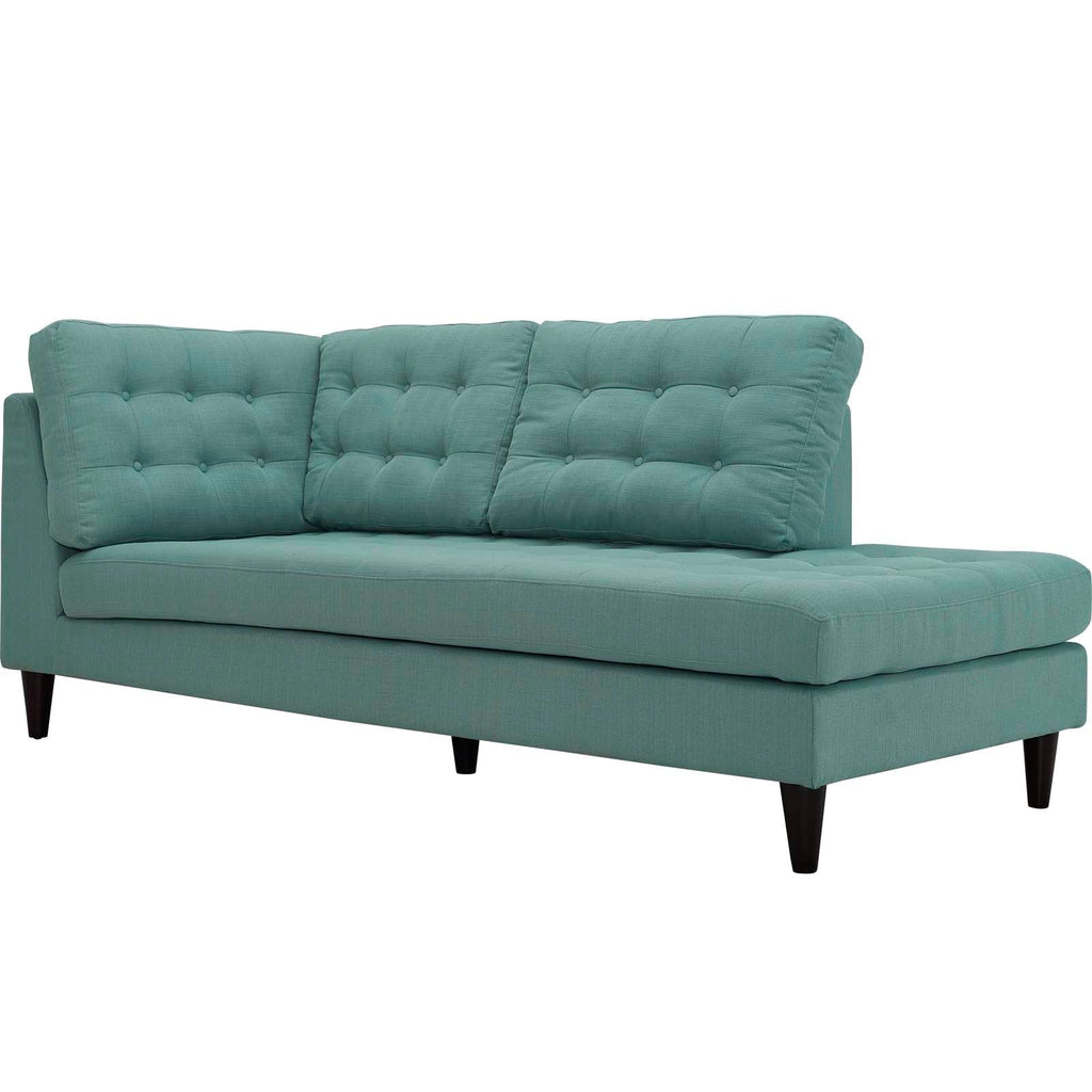 Empress Upholstered Fabric Right Facing Bumper by Modway