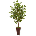 74"  Oak Artificial Tree in Decorative Planter
