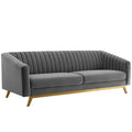 Valiant Vertical Channel Tufted Performance Velvet Sofa by Modway