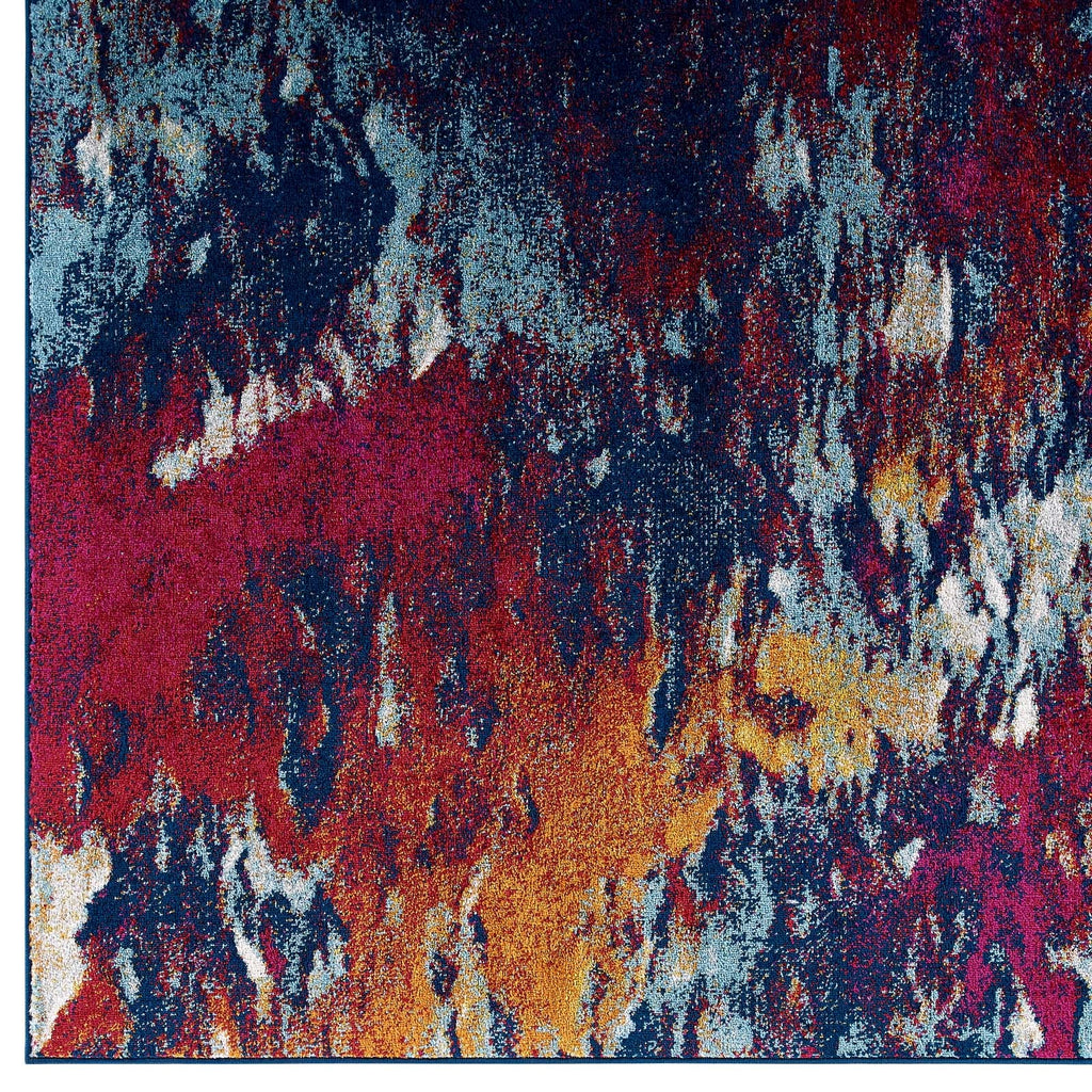 Entourage Foliage Contemporary Modern Abstract 5x8 Area Rug by Modway