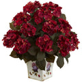 Hydrangea w/Large Floral Planter