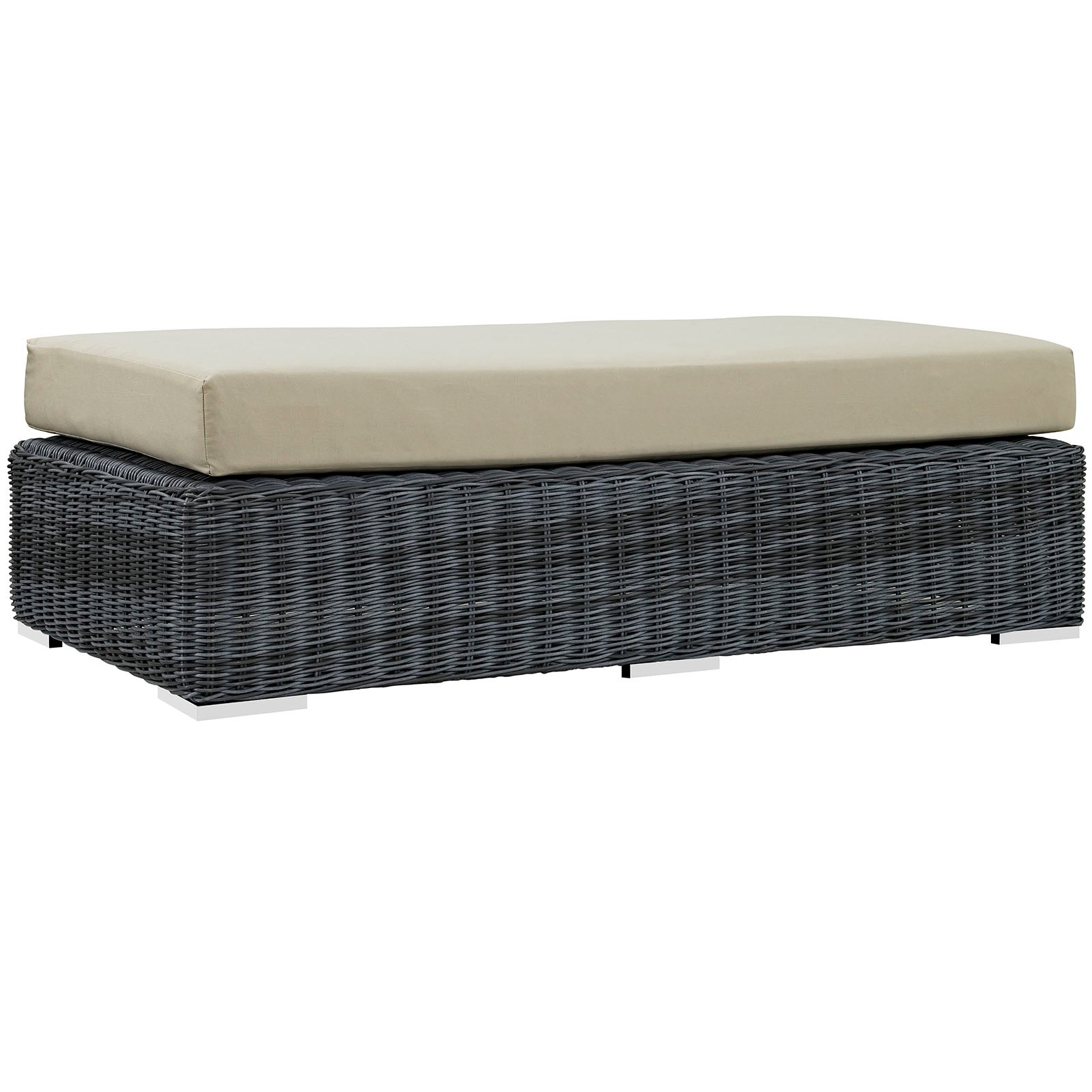 Summon Outdoor Patio Sunbrella¨ Rectangle Ottoman by Modway