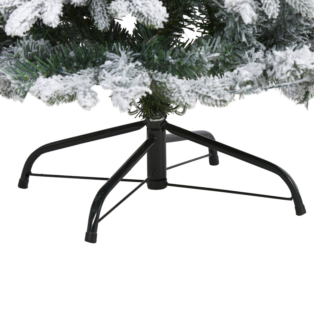 4' Flocked Vermont Mixed Pine Artificial Christmas Tree w 100 Clear LED Lights